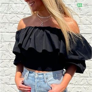 Black Off The Shoulder Top.